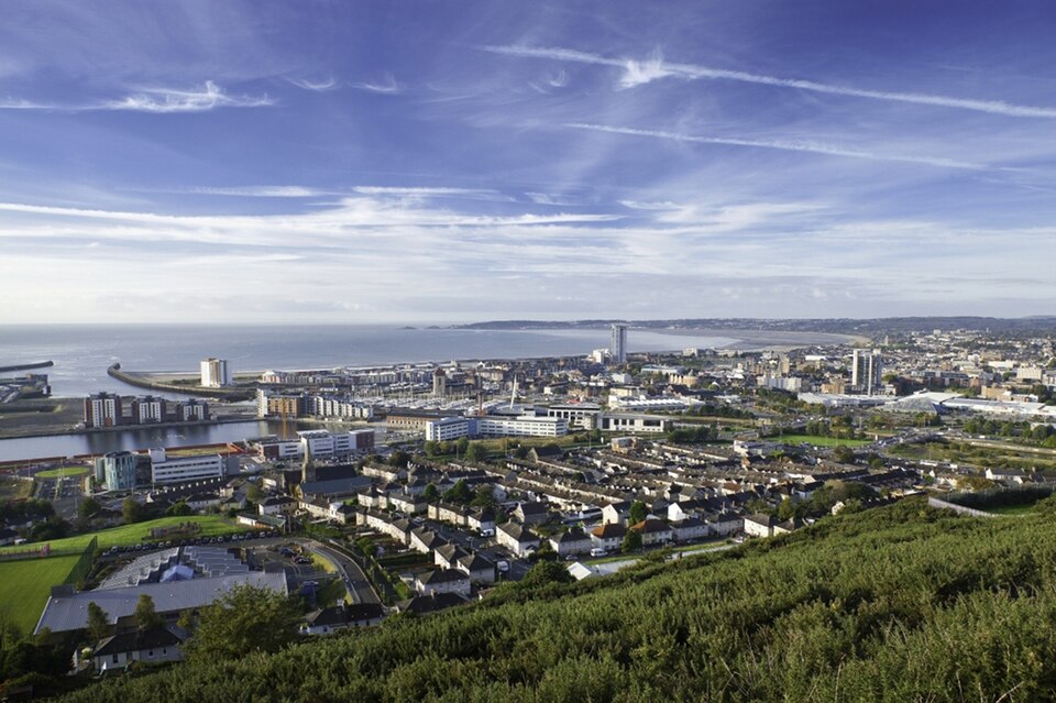 Swansea waterfront in Swansea